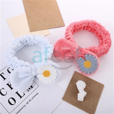 Picture of Flower Plush Elastic Headband Assorted Colors (PHB2)