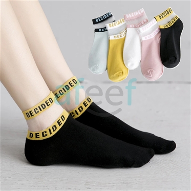 Picture of Woman Transparent Breathable Ankle Socks Set of 3 pcs (AS09)