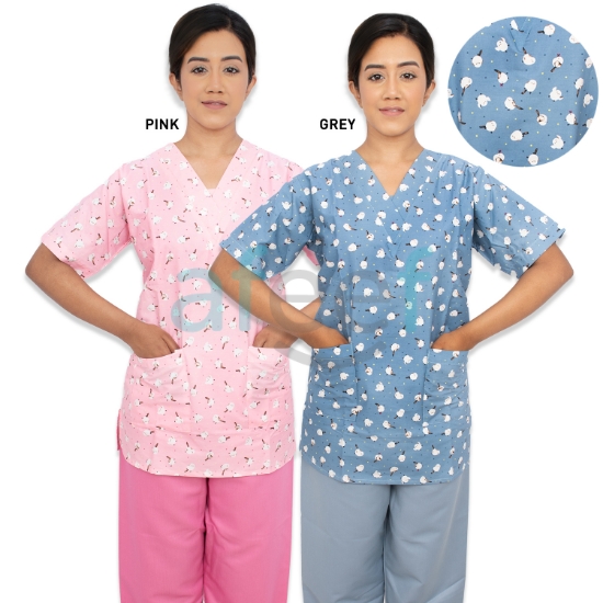 Picture of Bird Pattern Nanny Uniform Cotton (S-V-HS-203C) 